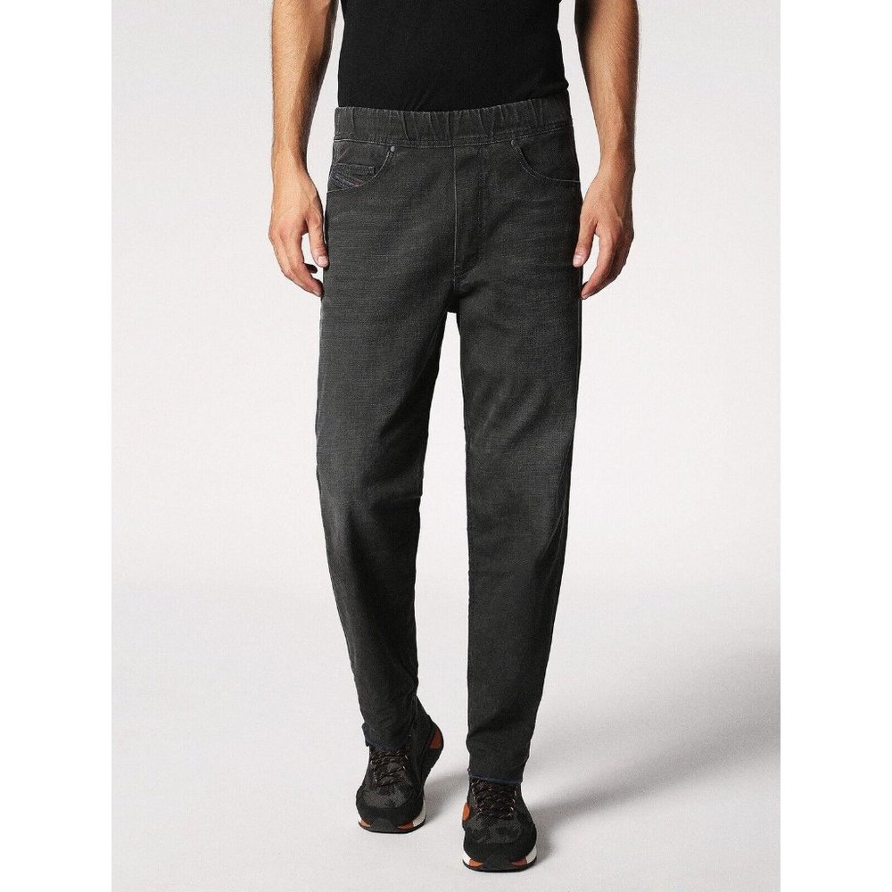 $198 Diesel Men's Loozy Comfort Straight Jeans Elastic Waistband 068LE Size 2XL